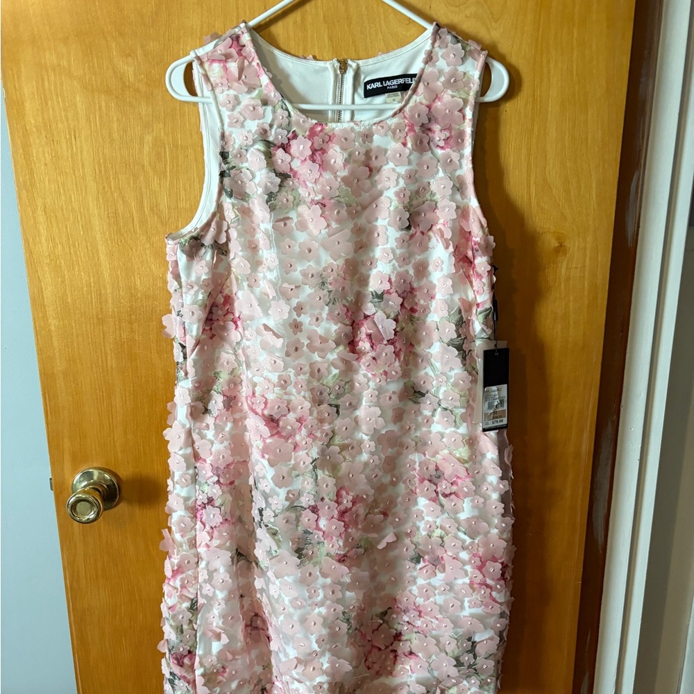 Karl Lagerfeld Pink Floral Mini Dress